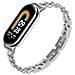 Cinturino A Bracciale In Metallo Compatibile Con Xiaomi Mi Band 8/9/10 - Elegante Cinturino In Acciaio Inossidabile Silver - Foto miniatura 2