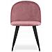 Sedia BELLO in velluto rosa scuro con gambe nere - Foto miniatura 3