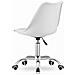 Sedia girevole VIRO in polipropilene bianco ecopelle - Foto miniatura 4