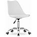 Sedia girevole VIRO in polipropilene bianco ecopelle - Foto miniatura 1