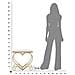 Sgabello Heart Rosa E Gold - 50 X 37,5 X H 51,5 Cm - Foto miniatura 8