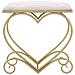 Sgabello Basso Cuore 16-oro-metallo-50x37,5x51,5 Cm - Foto miniatura 2