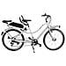 Bici E-bike A Due Posti Misura 26 Cambio 21v E-tandem26 Motore E Batteria Ansmann 250w 36v 11.6ah Bibici In Alluminio - 47 Rosso - Foto miniatura 3
