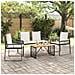 Set di Mobili da Esterno 4 pcs Nero e Bianco Crema polyrattan - Foto miniatura 4