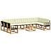 Set di divani da esterno con cuscino 11 pcs Bianco e Crema - Foto miniatura 1