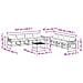 Set di divani da esterno 9 pcs Bianco e Crema 79 x 79 x 37 cm - Foto miniatura 8