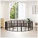Cancello per cani 12 pcs Nero 60 x 60 cm Acciaio zincato - Foto miniatura 2