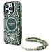 Guess Iml Flowers Allover Electro Con Cinturino Perliniu Magsafe Per Iphone 16 Pro Max - Verde - Foto miniatura 5