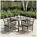 Sedie da giardino 4 pz Grigio polyrattan - Foto miniatura 2