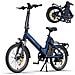 O20 Boost Bici elettrica pieghevole, motore 250W, batteria 48V 13,5Ah, autonomia massima 120 km, velocità massima 25 km /h, sensore di coppia, ideale per pendolari urbani e viaggi in treno, colore blu - Foto miniatura 1