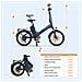 O20 Boost Bici elettrica pieghevole, motore 250W, batteria 48V 13,5Ah, autonomia massima 120 km, velocità massima 25 km /h, sensore di coppia, ideale per pendolari urbani e viaggi in treno, colore blu - Foto miniatura 7