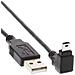 cavo mini usb 2.0 da type a maschio a type mini b maschio (5poli) , angolato a 90 gradi vbasso, nero, 1,5m - Foto miniatura 1