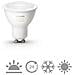 Hue White Ambiance Led Gu10 Faretto Spot Lampada Singola, Dimmerabile, Crea Tutte Le Sfumature Del Bianco, Controllabile Via App - Foto miniatura 6