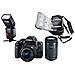 Eos 750d + Ef-s 18-55mm Stm + Ef-s 55-250mm Stm + Borsa Fotografica Professionale + Flash - Foto miniatura 1