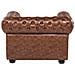 Poltrona Vintage In Pelle Marrone Invecchiato Chesterfield - Foto miniatura 21