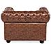 Poltrona Vintage In Pelle Marrone Invecchiato Chesterfield - Foto miniatura 2