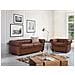 Poltrona Vintage In Pelle Marrone Invecchiato Chesterfield - Foto miniatura 25