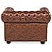 Poltrona Vintage In Pelle Marrone Invecchiato Chesterfield - Foto miniatura 20