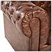 Poltrona Vintage In Pelle Marrone Invecchiato Chesterfield - Foto miniatura 28