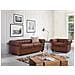 Poltrona Vintage In Pelle Marrone Invecchiato Chesterfield - Foto miniatura 11