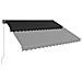 Tenda Da Sole Retrattile Manuale 450x300 Cm Antracite - Foto miniatura 2