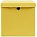 Scatole con Coperchi 10pz Gialle 32x32x32 cm Tessuto - Foto miniatura 2