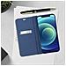 Custodia Iphone 12 / 12 Pro Effetto Carbonio Portacarte Funzione Supporto Blu - Foto miniatura 2