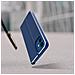 Custodia Iphone 12 / 12 Pro Effetto Carbonio Portacarte Funzione Supporto Blu - Foto miniatura 3