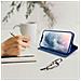 Custodia Iphone 12 / 12 Pro Effetto Carbonio Portacarte Funzione Supporto Blu - Foto miniatura 4