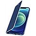 Custodia Iphone 12 / 12 Pro Effetto Carbonio Portacarte Funzione Supporto Blu - Foto miniatura 5
