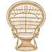 Poltrona In Rattan Beige Emmanuelle - Foto miniatura 4