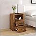 Comodino Rovere Fumo 50x36x60 Cm Legno Multistrato - Foto miniatura 3