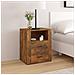 Comodino Rovere Fumo 50x36x60 Cm Legno Multistrato - Foto miniatura 1