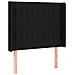 Testiera A Led Nera 103x16x118/128 Cm In Tessuto - Foto miniatura 3