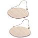 2 Placche Porta Ovali Con Cordino 14,5 Cm - Foto miniatura 1