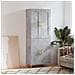 Credenza Grigio Cemento 69,5x34x180 Cm In Legno Multistrato - Foto miniatura 1