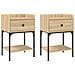 Comodini 2 Pz Rovere Sonoma 40,5x31x60 Cm In Legno Multistrato - Foto miniatura 2