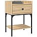Comodini 2 Pz Rovere Sonoma 40,5x31x60 Cm In Legno Multistrato - Foto miniatura 3