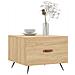 Tavolini Salotto 2pz Rovere Sonoma 50x50x40cm Legno Multistrato - Foto miniatura 3
