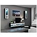 Mobile Tv Rtvvigo140n C /b Bianco Nero 140 X 30 X 40 Cm - Foto miniatura 5