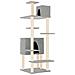 Albero Per Gatti Con Tiragraffi In Sisal Grigio Chiaro 154 Cm - Foto miniatura 1