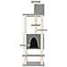 Albero Per Gatti Con Tiragraffi In Sisal Grigio Chiaro 154 Cm - Foto miniatura 2