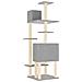 Albero Per Gatti Con Tiragraffi In Sisal Grigio Chiaro 154 Cm - Foto miniatura 4