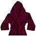 Accappatoio Con Cappuccio In Morbida Spugna Mod. Sophie Tinta Unita Vari Colori Xxl Bordeaux - Foto miniatura 2