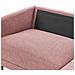 Divano Angolare 2 Posti Breda Tessuto Rosa Lato Sinistro - Foto miniatura 4