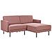 Divano Angolare 2 Posti Breda Tessuto Rosa Lato Sinistro - Foto miniatura 6