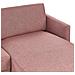 Divano Angolare 2 Posti Breda Tessuto Rosa Lato Sinistro - Foto miniatura 7