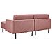 Divano Angolare 2 Posti Breda Tessuto Rosa Lato Sinistro - Foto miniatura 8