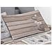 Completo Lenzuola Linea Pensieri Delicati 100% Cotone Disegno Shabby Love Matrimoniale Beige - Foto miniatura 4