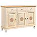 Madia Credenza In Legno 3 Ante Avorio Pennellato L. 150 P. 43 H. 98 - Foto miniatura 1